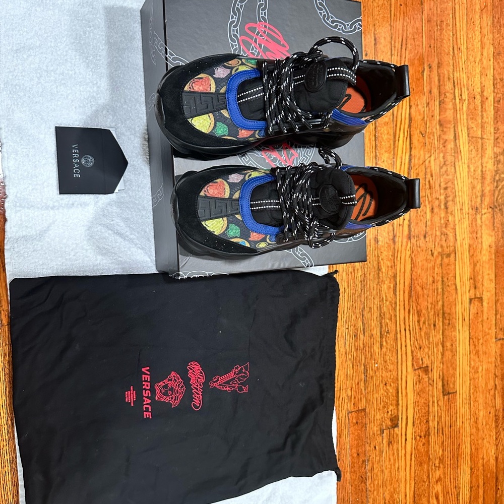 Men VERSACE chain reaction multicolor sneaker